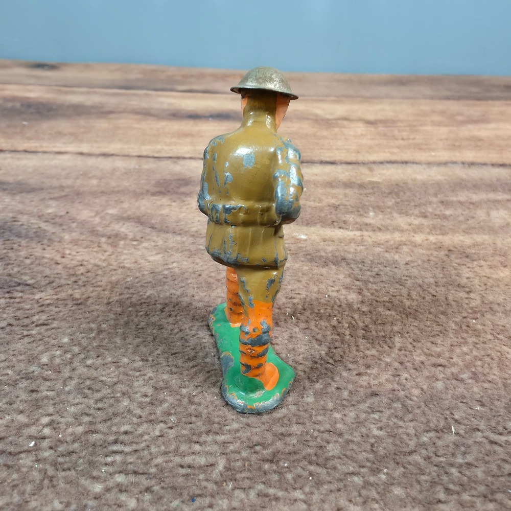 Vintage Barclay Lead Toy Soldiers Set 5pc Green Brown Hand Painted WWII - Picture 7 of 16